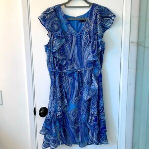 Tommy Hilfiger Women’s Lined Flutter Sleeve Dress